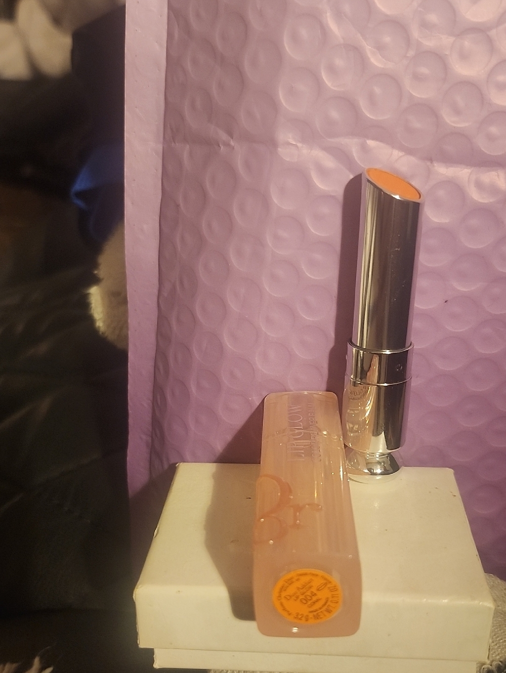 Dior Addict Lip GLOW Maximizer Peach Nude Lipstick - Coral Shade 004